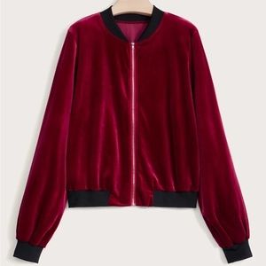 Red velvet jacket